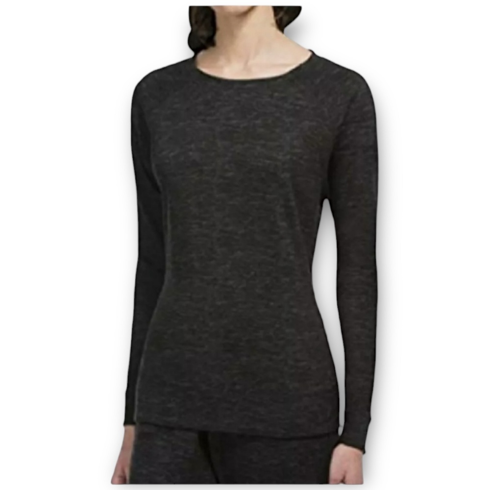 NWT 32 Degrees Ladies Soft Fleece Top – Black Space Dye, Medium - Picture 2 of 7